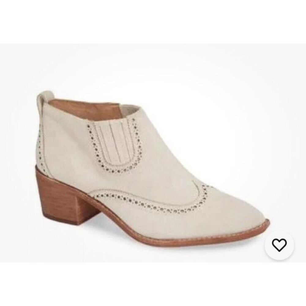 Madewell Grayson Brogue Chelsea Ankle Boot Western Suede Size 7.5 Wingtip